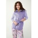 Vamp - Μονόχρωμο Fleece Γιλέκο με Φερμουάρ lavender sweet 21331